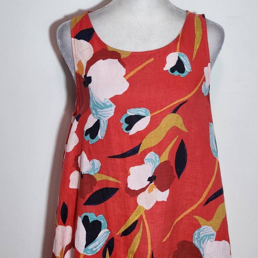 Sigrid Olsen Colorful Floral Linen Dress NWT XS Colorful Linen Dress - Picture 3 of 11